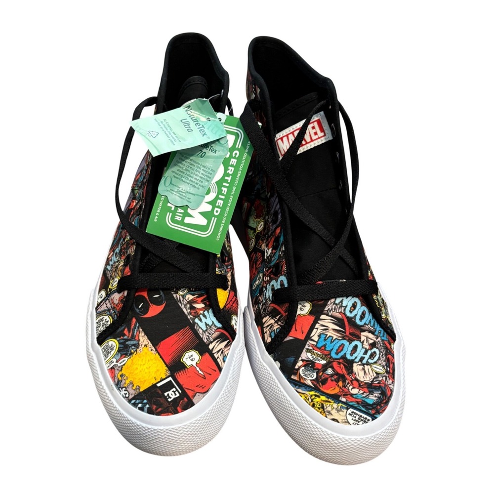 NWT DC Shoes X Marvel Deadpool Manual Hi Sneakers Multi Color Mens 10
